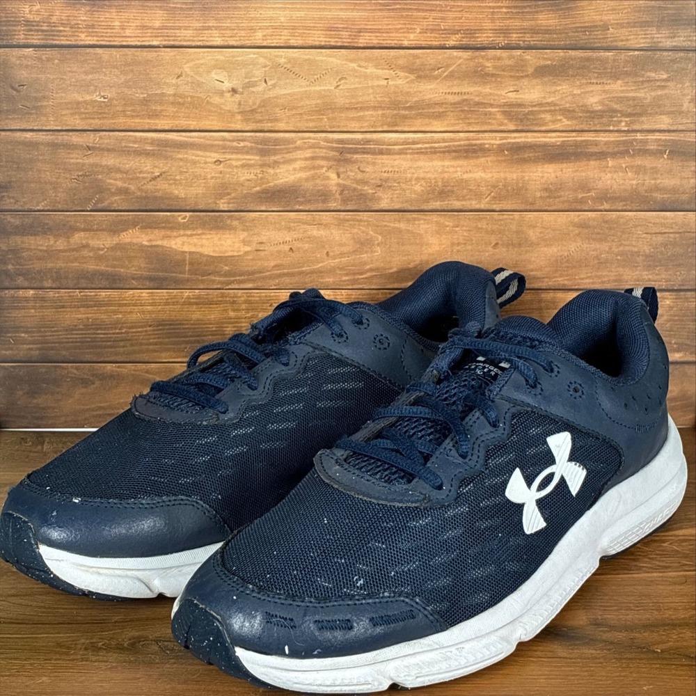 Under Armour Charged Assert 10 Mens Navy Blue Running Shoes 3026175-400 Size 10